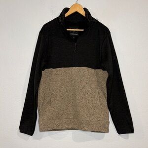 Billabong Adventure Division quarter zip fleece lined sweater kangaroo pocket M